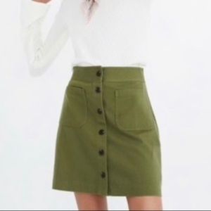 Madewell Button-Front Skirt